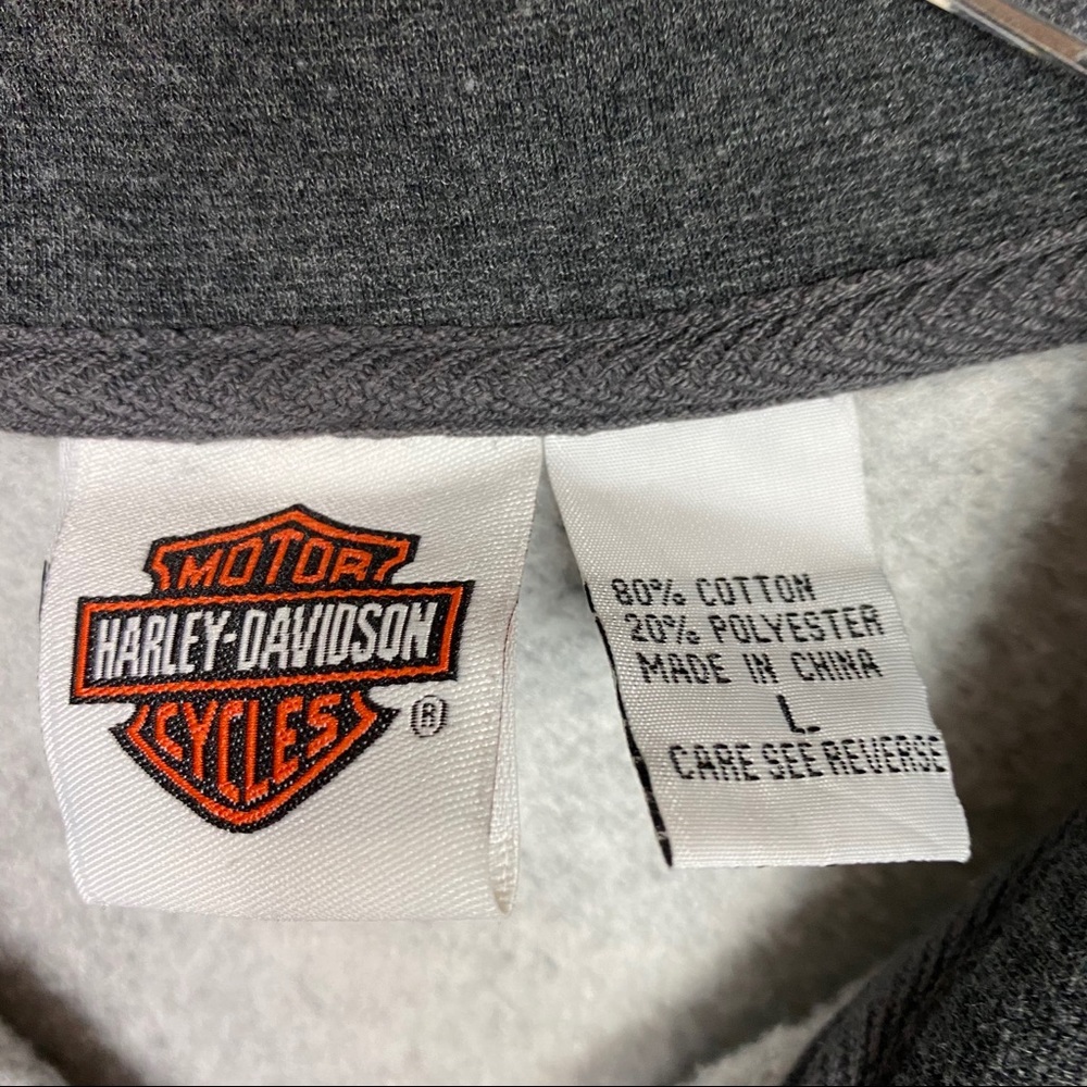 Harley Davidson Gray Zip Up Vest - Picture 6 of 8
